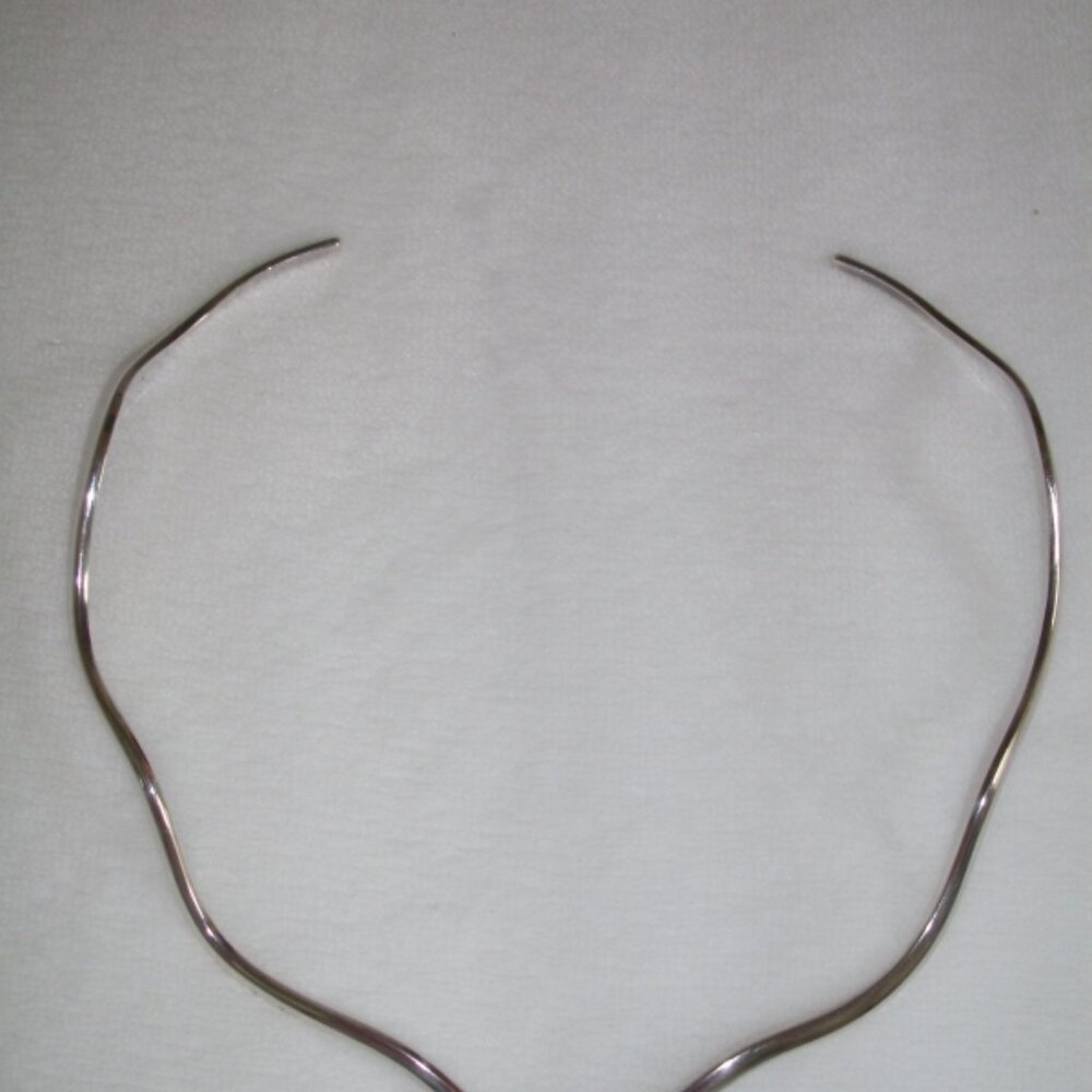 STERLING SILVER WAVY CUFF NECKLACE BRAND NEW 925 STERLING - Picture 7 of 9